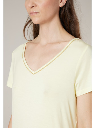 T-shirt col V à manches courtes
