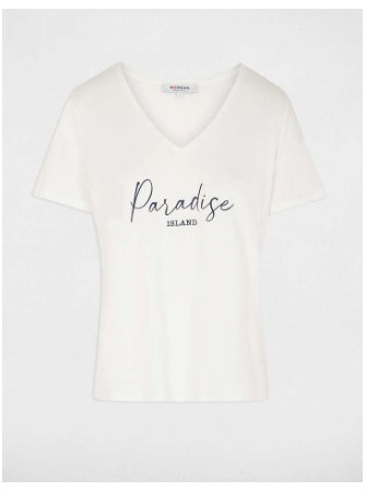 T-shirt col V à manches courtes