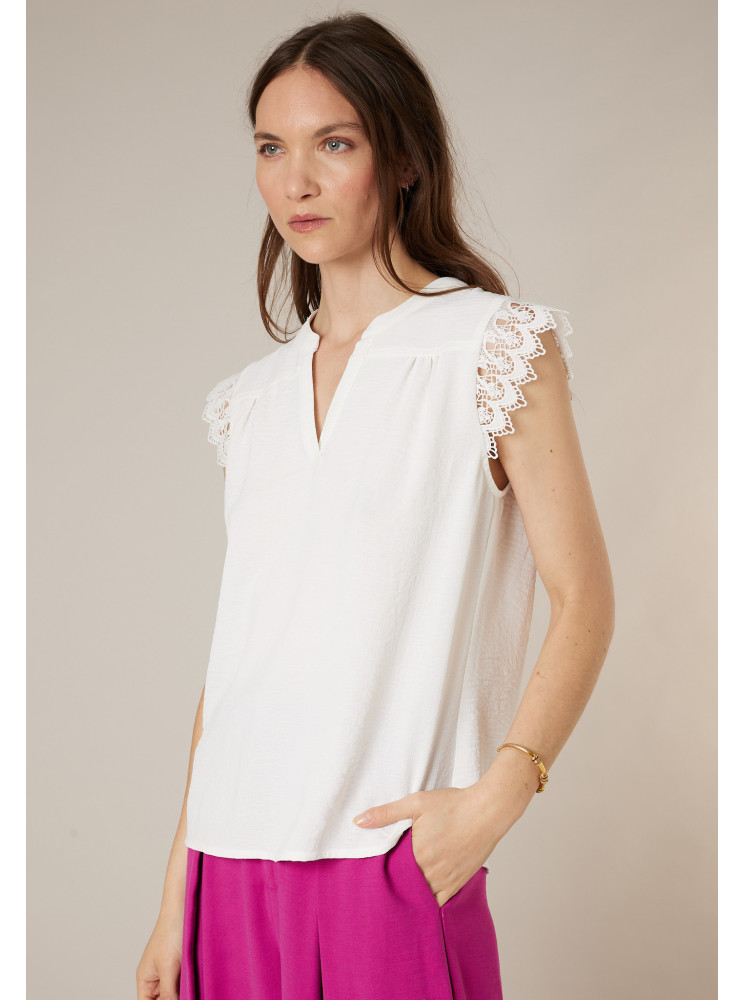 Blouse sans manches en col V