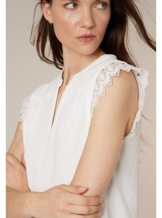 Blouse sans manches en col V