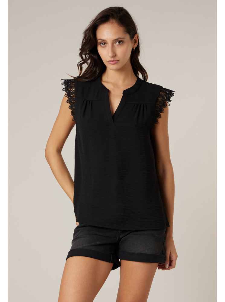 Blouse sans manches en col V