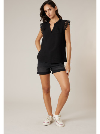 Blouse sans manches en col V