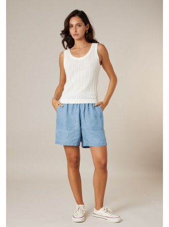 Top en maille sans manches