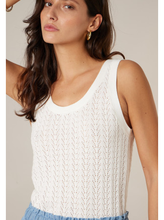 Top en maille sans manches