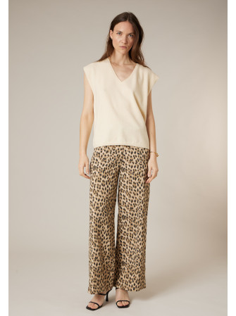 Pull col V sans manches