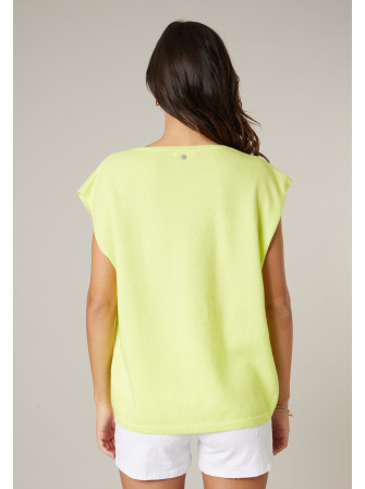 Pull col V sans manches