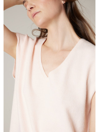 Pull col V sans manches