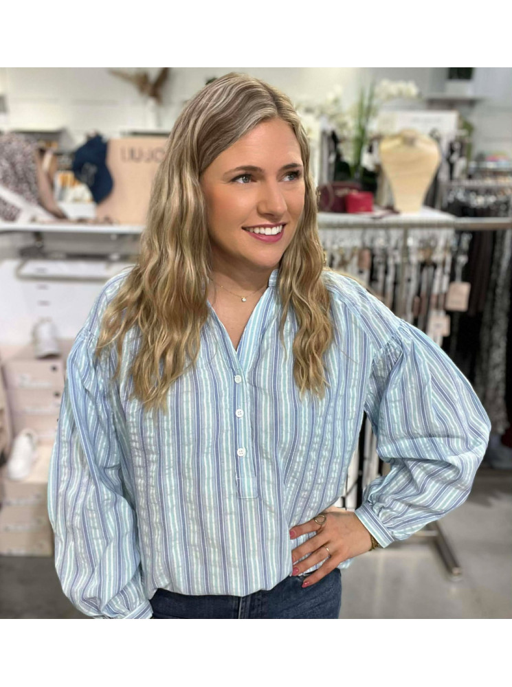 Blouse rayée à manches longues