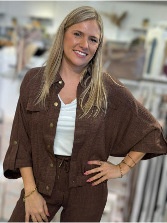 Chemise courte à manches...