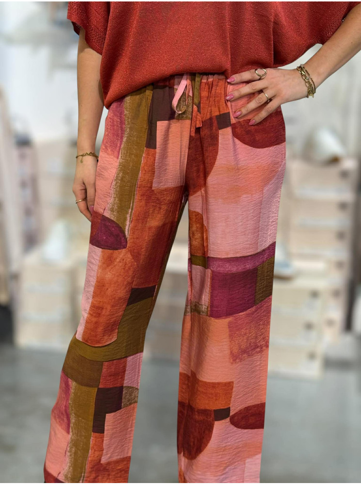 Pantalon fluide imprimé