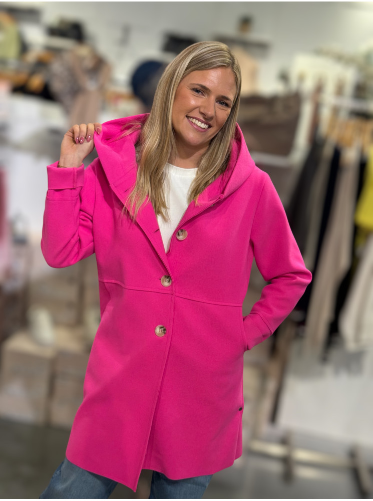Manteau mi-long à capuche