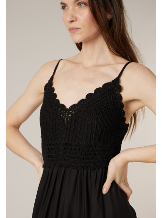 Longue robe fines bretelles