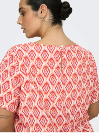 Blouse imprimpée à manches courtes