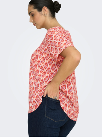 Blouse imprimpée à manches courtes