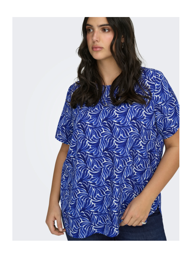 Blouse imprimpée à manches courtes