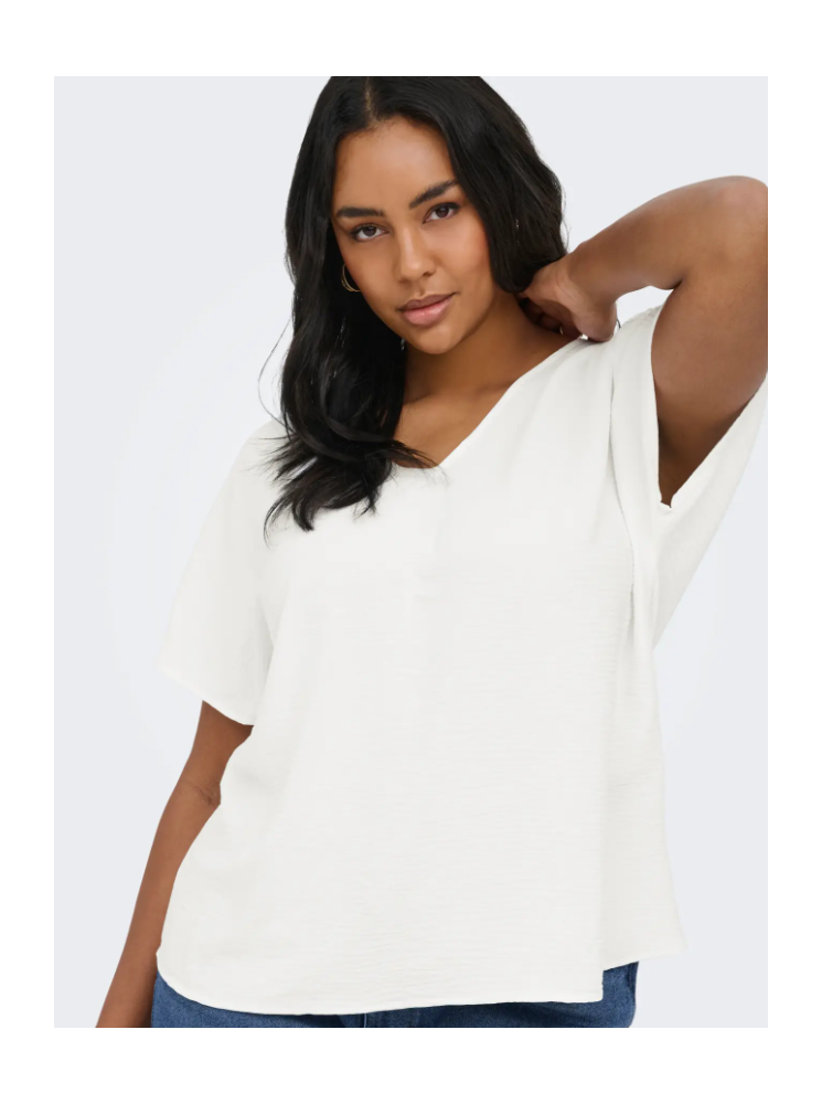 Blouse Manches Courtes à Col V