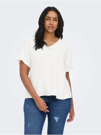 Blouse Manches Courtes à Col V