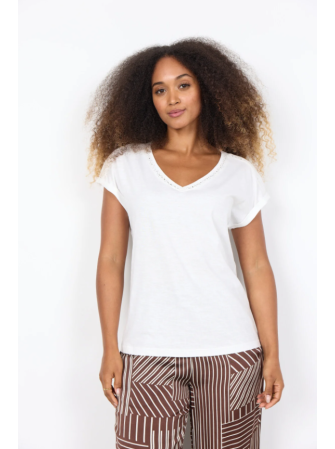 T-shirt col V à manches...