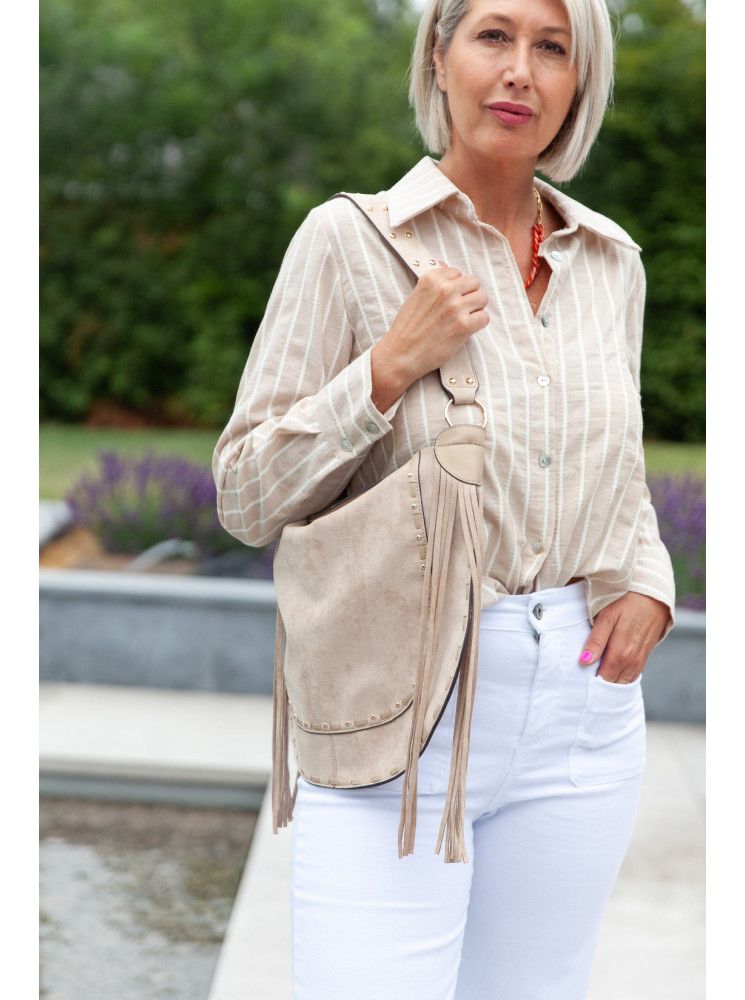 Chemise rayée dos nu