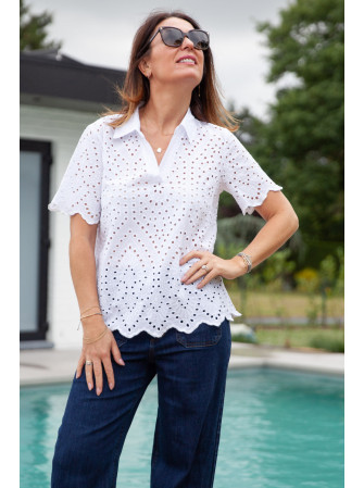 Blouse en broderie anglaise