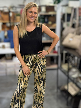 Pantalon fluide imprimé