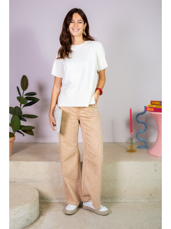 Pull col rond à manches courtes