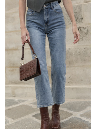 Jean coupe droite taille haute