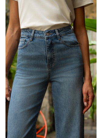 Jean coupe flare taille haute