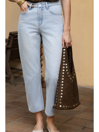 Jean coupe momfit taille haute