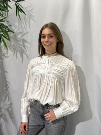 Chemise satinée manches...