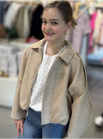 Veste courte suédine