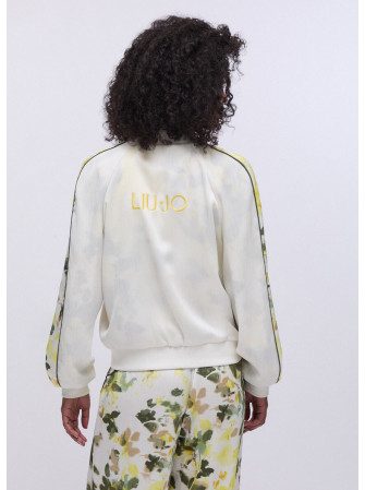 Veste bomber satin imprimé