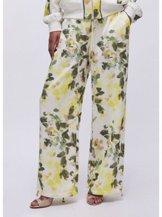Pantalon satin imprimé