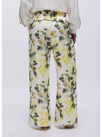 Pantalon satin imprimé