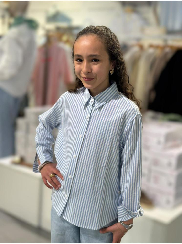 Chemise ligné manches longues 10 à 16 ans