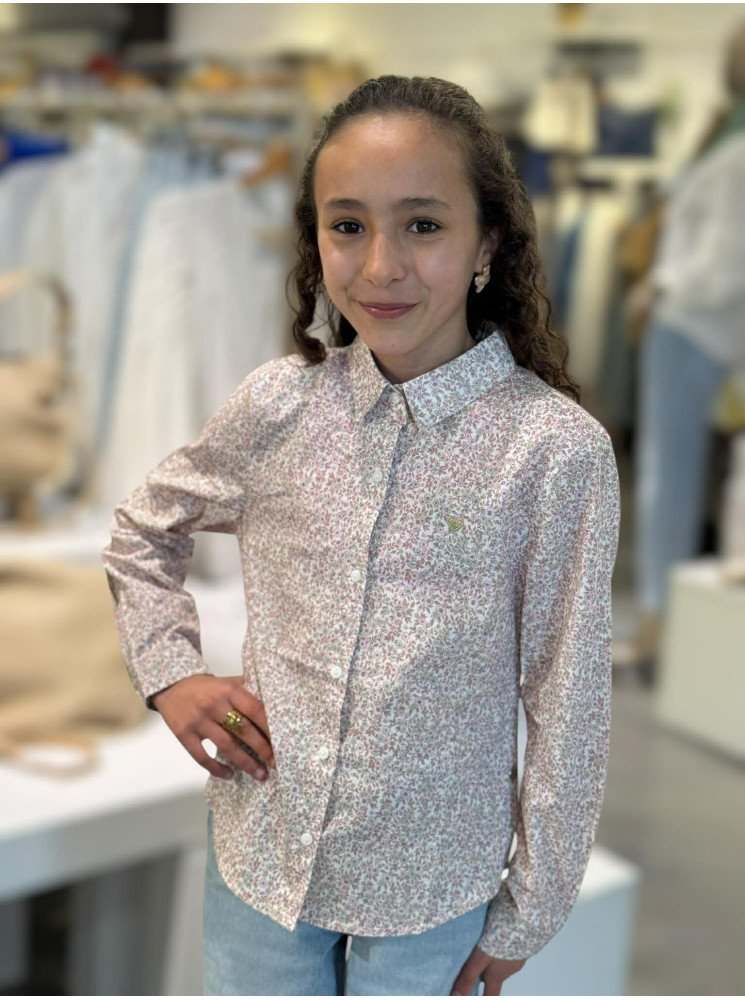Chemise fleurie longues manches