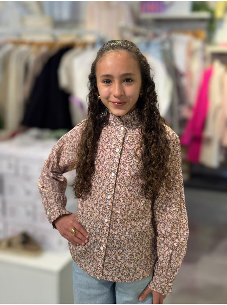 Chemise fleurie longues manches 10 à 16 ans