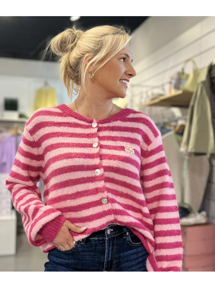 Gilet rayé manches longues