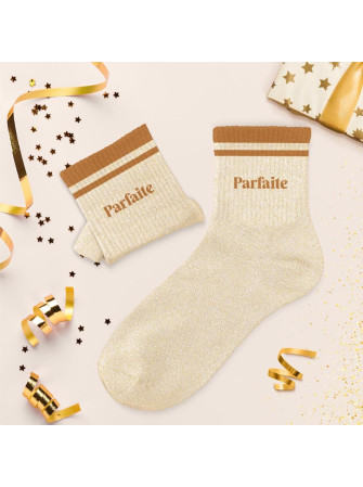 Chaussettes message à bandes