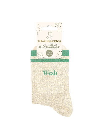 Chaussettes message à bandes