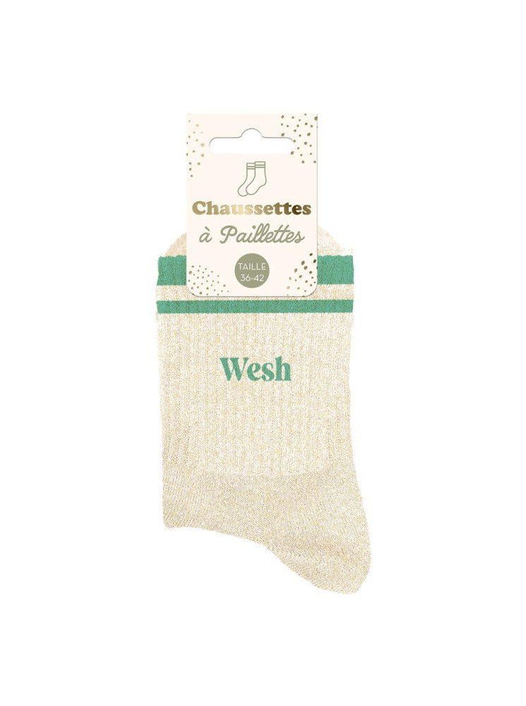 Chaussettes message à bandes