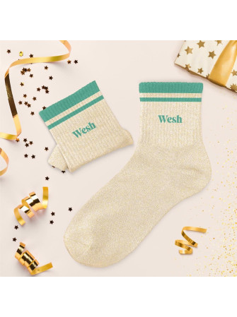 Chaussettes message à bandes