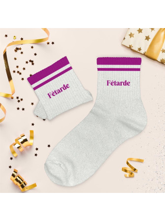 Chaussettes message à bandes