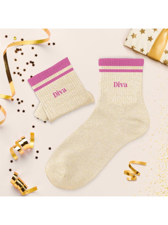 Chaussettes message à bandes