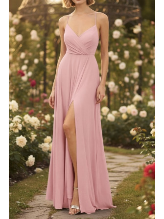 Robe longue à fines bretelles