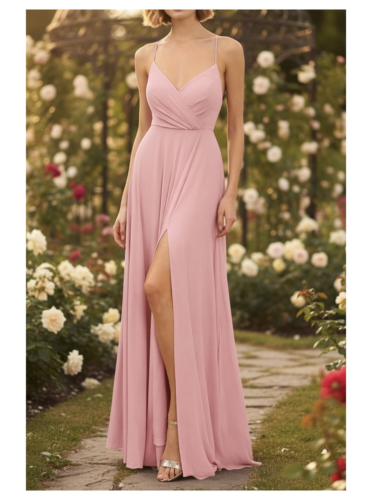 Robe longue à fines bretelles