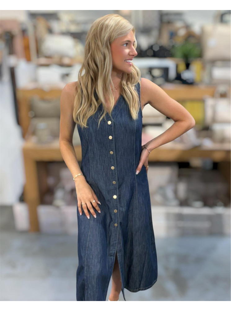 Robe jean boutonnée