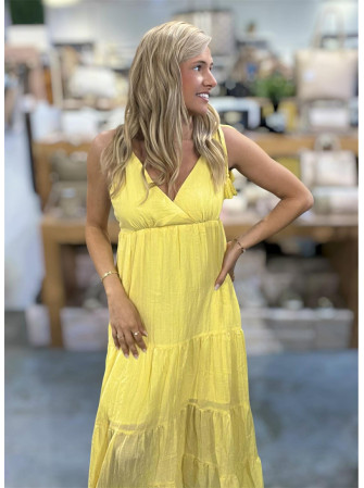 Robe longue à fines bretelles