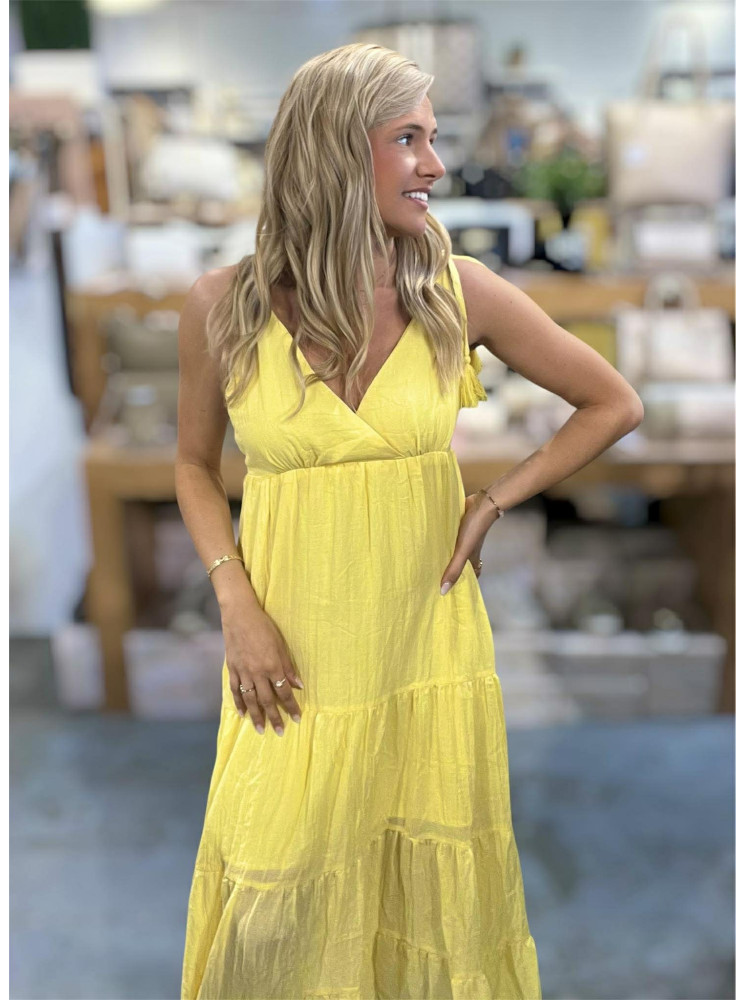 Robe longue à fines bretelles