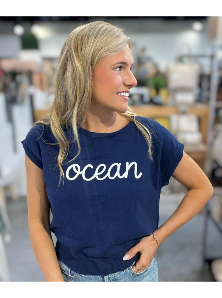 Pull "OCEAN" à manches courtes